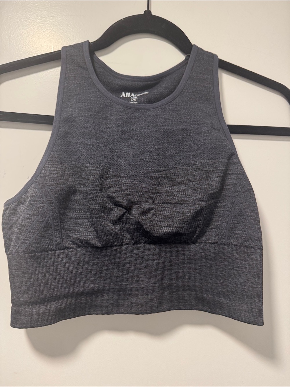 ALL ACCESS Dark Charcoal Seamless High-Neck Sports Bra